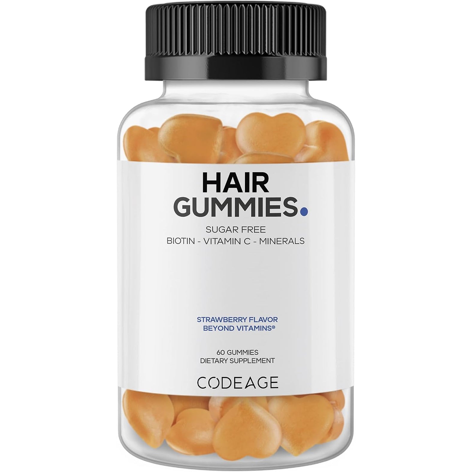 Codeage Hair Gummies, 60 count bottle
