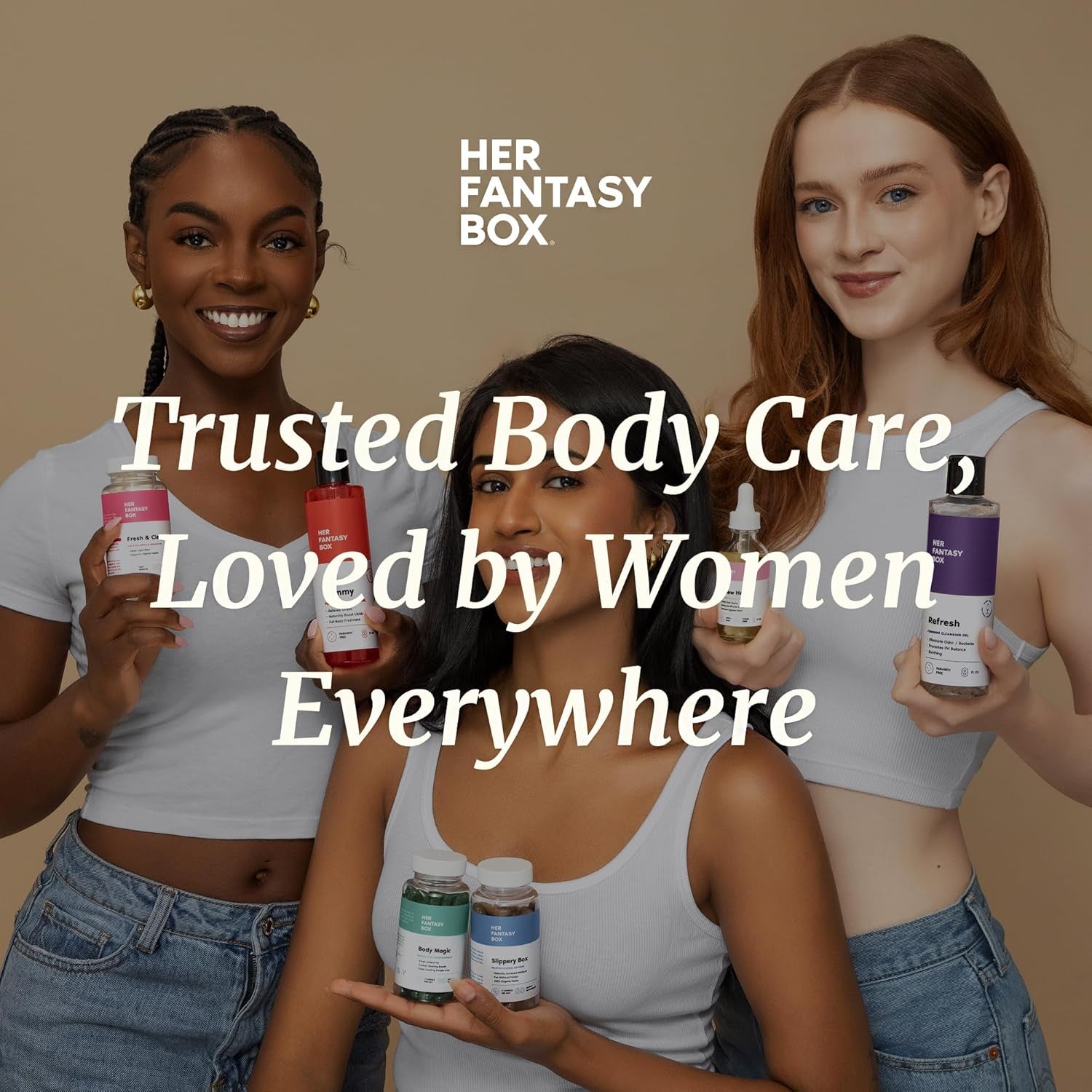 Her Fantasy Box | Slippery Box | Fast-Acting Slippery Elm Capsules for Feminine Wellness & Intimate Moisture Support – 60 Vegan Capsules