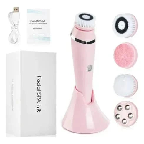 4 - in - 1 Facial Cleansing Brush: Cleanse, Exfoliate & Revitalize Your Skin - Glam Global UKGlam Global UK