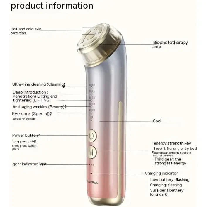 4 - in - 1 Vibration Massage & Photon Beauty Device – Lift, Tighten, and Refresh Your Skin - Glam Global UKGlam Global UK