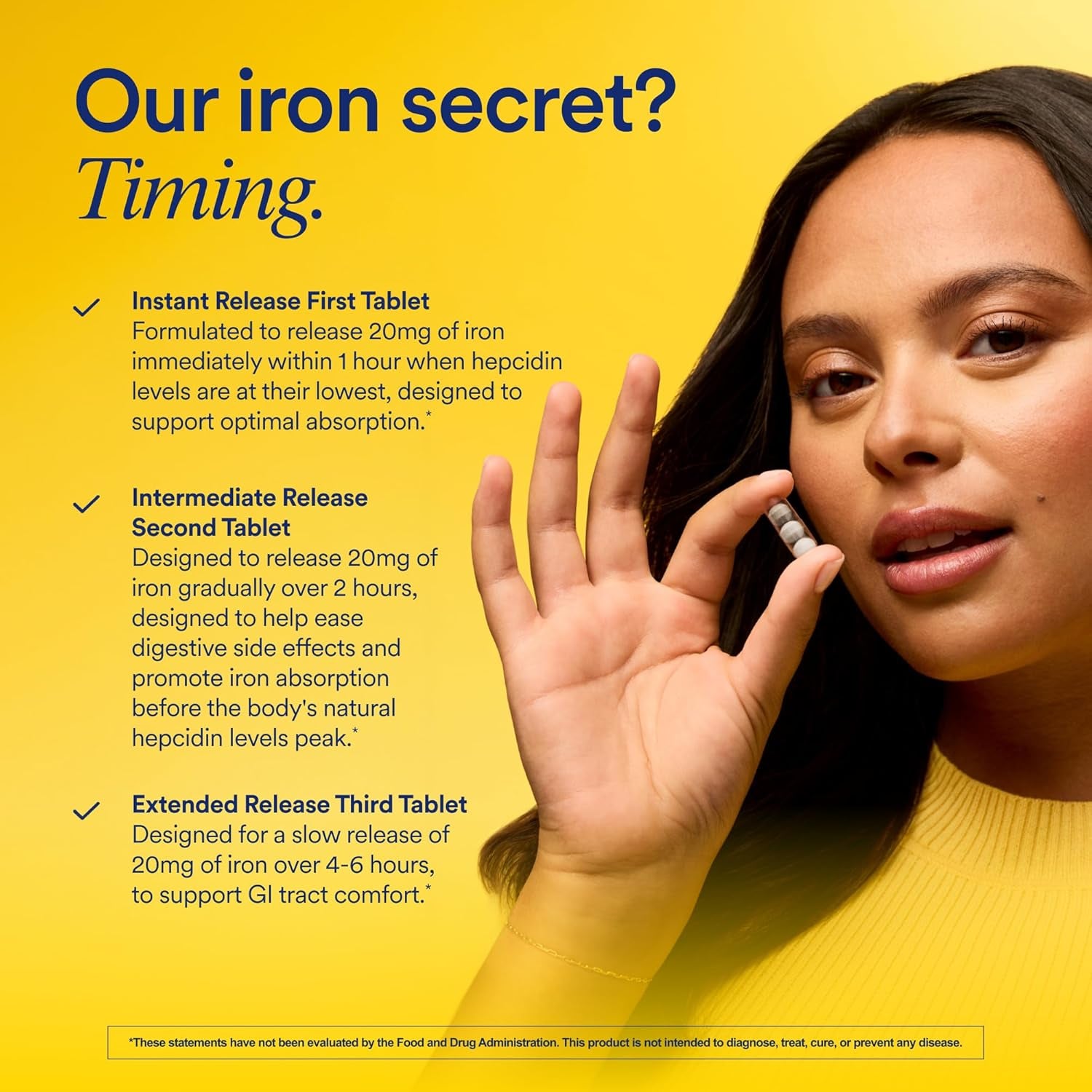 Ritual Iron Bisglycinate Supplement – Gentle Iron for Women | Healthy Iron Levels & Energy Support | Vitamin A & C | 48-Hour Dosing | Vegan | Citrus | 15 Capsules