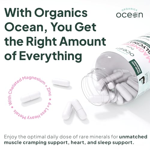 Organics Ocean Pure Magnesium Glycinate with Zinc – 90 Capsules