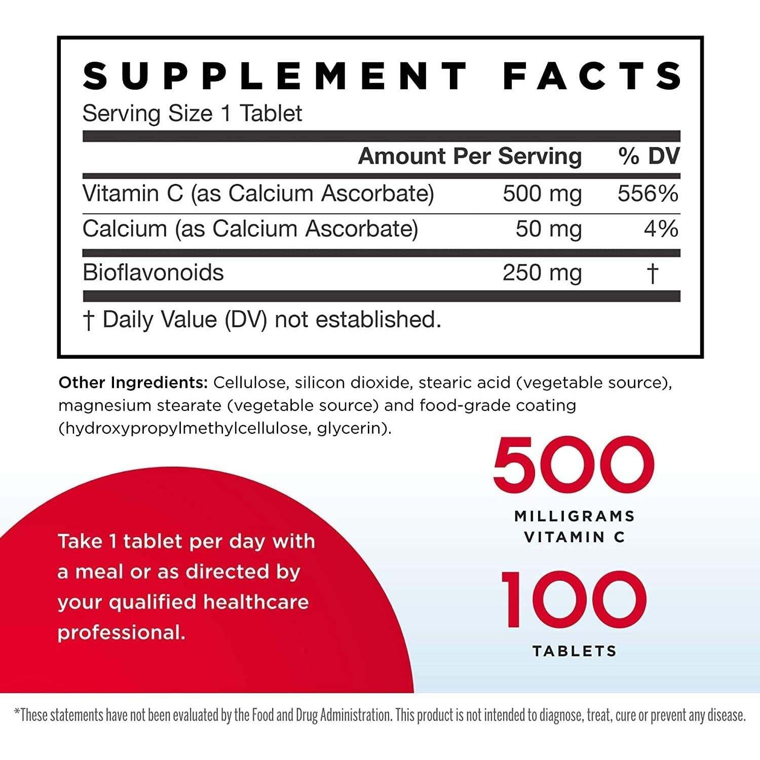 Jarrow Formulas Vitamin C 750mg 100 Tablets – Buffered Vitamin C For Immunity