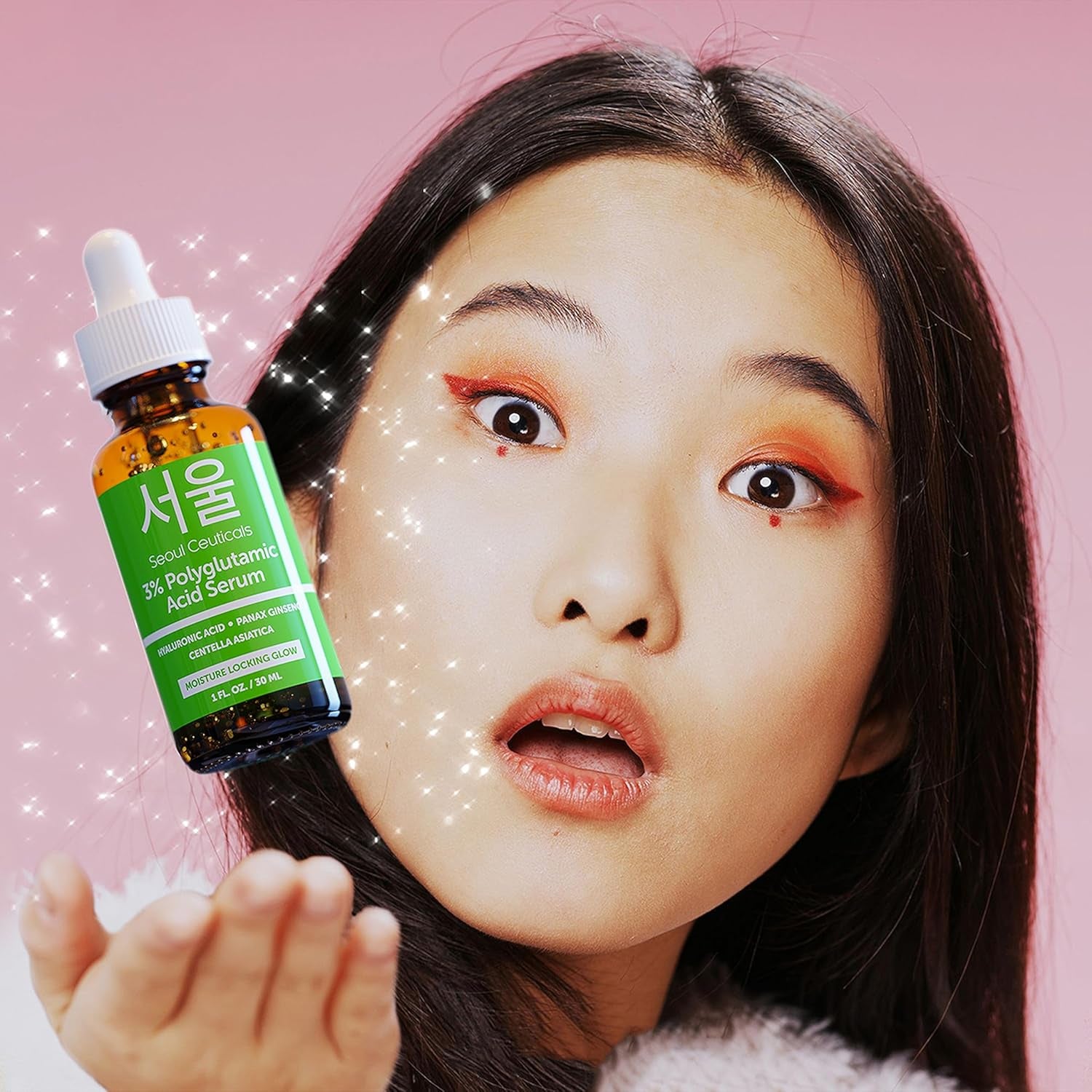 SeoulCeuticals Polyglutamic Acid Serum – Hyaluronic Acid & Centella Asiatica for Intense Hydration & Healthy Glow | 30ml | K-Beauty
