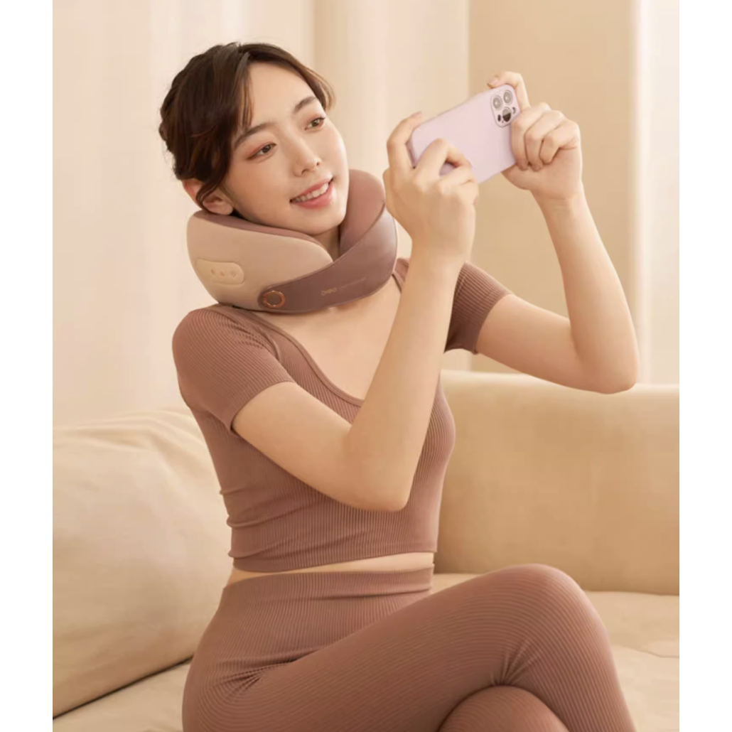 BREO C2 Neck Massager – 4D Wave Kneading, 42°C Infrared Heat & 3 Modes | Hands-Free Cervical Relief
