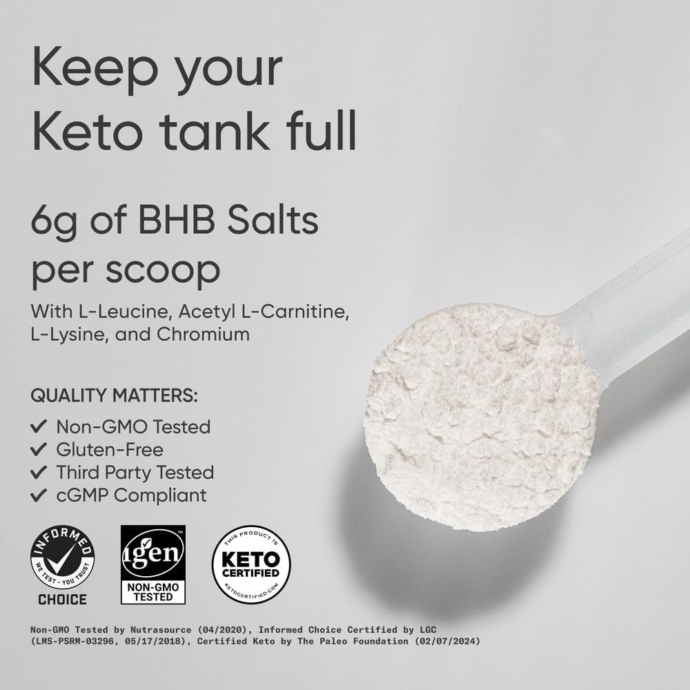Sports Research® Keto plus Exogenous Ketones with Gobhb® - Premium Keto Powder Supporting Ketosis, Energy & Cognitive Function - Keto Certified · Vegan Friendly · 30 Servings (Raspberry Lemonade)