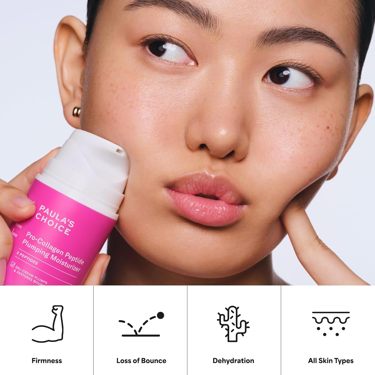 Paula'S Choice Pro-Collagen Peptide Plumping Face Moisturizer, Daily Gel Face Cream for Deep Lightweight Hydration, Wrinkles & Loss of Firmness, Fragrance-Free, 1.7 Fl Oz