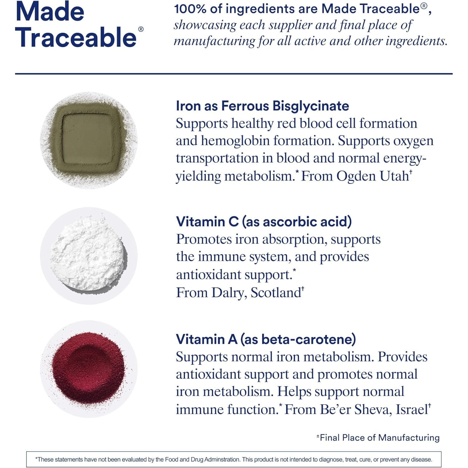 Ritual Iron Bisglycinate Supplement – Gentle Iron for Women | Healthy Iron Levels & Energy Support | Vitamin A & C | 48-Hour Dosing | Vegan | Citrus | 15 Capsules