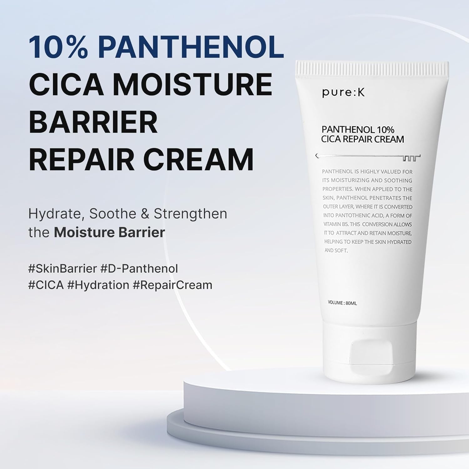 pure:K Panthenol 10% Cica Cream, 80ml – product view 2