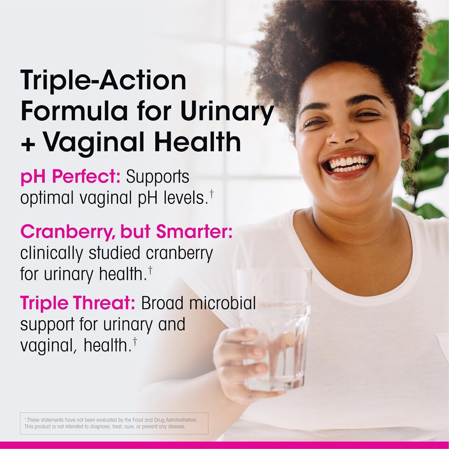 vH Essentials Women's Probiotic with Cranberry & Vitamin C – Prebiotics for Gut, Vaginal & Urinary Tract Health | 60-Day Supply | 120 Capsules