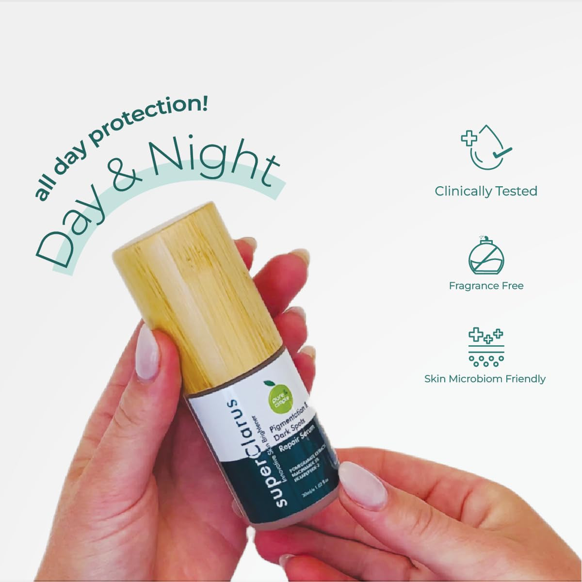 Pure & Cimple Super Clarus Innovative Skin Brightener Serum – 30ml | Dark Spot Corrector for Melasma, Hyperpigmentation & Uneven Skin Tone