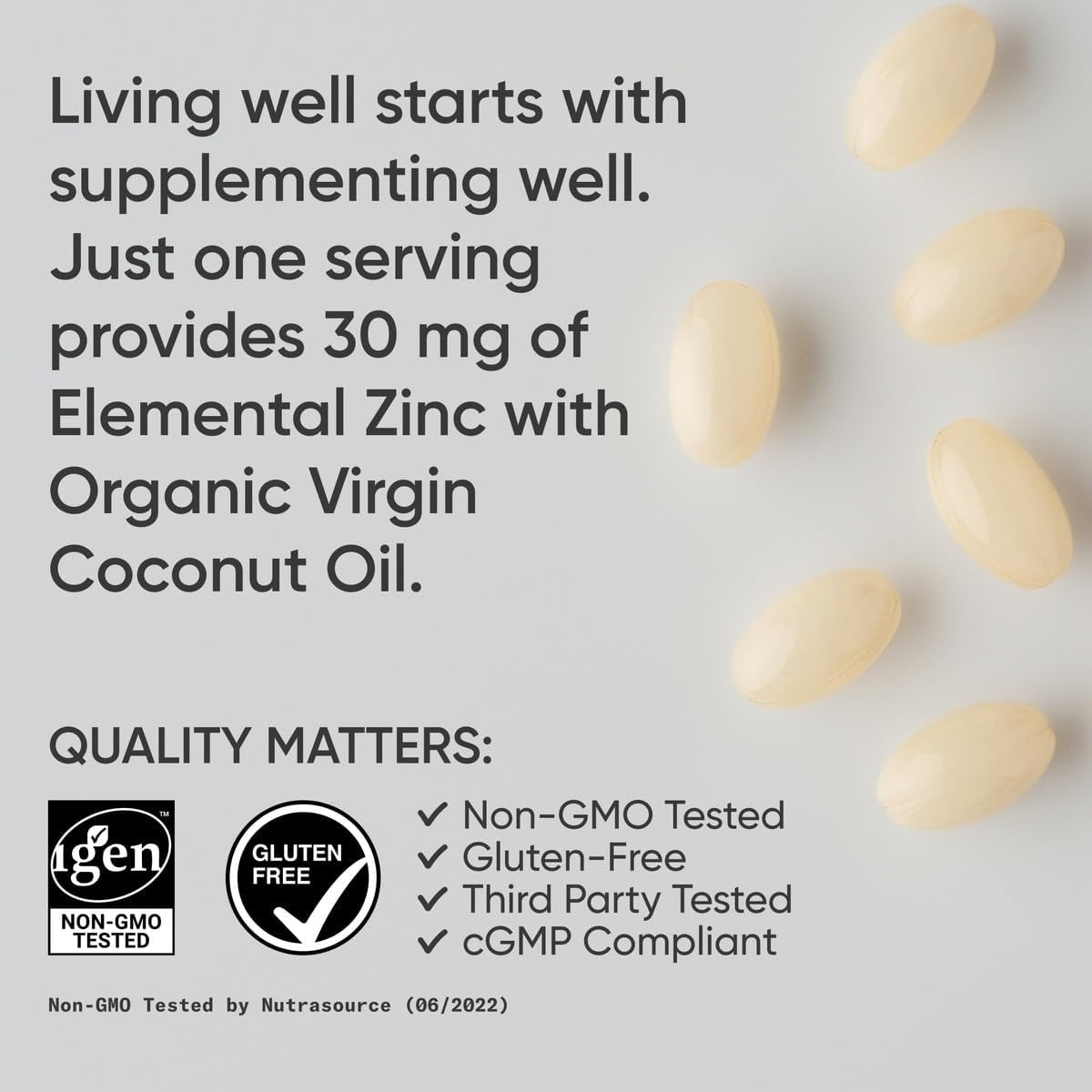 Sports Research High Potency Zinc Picolinate 30Mg with Organic Coconut Oil | Highly Absorbable Zinc Supplement for Healthy Immune & Enzyme Function - Non-Gmo Tested & Gluten-Free (180 Liquid Softgels)