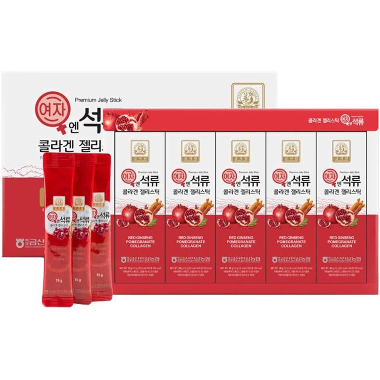 Vtelor Pomegranate Collagen Jelly Stick – 30 Sticks (5 Packs) | Skin, Hair & Nail Support