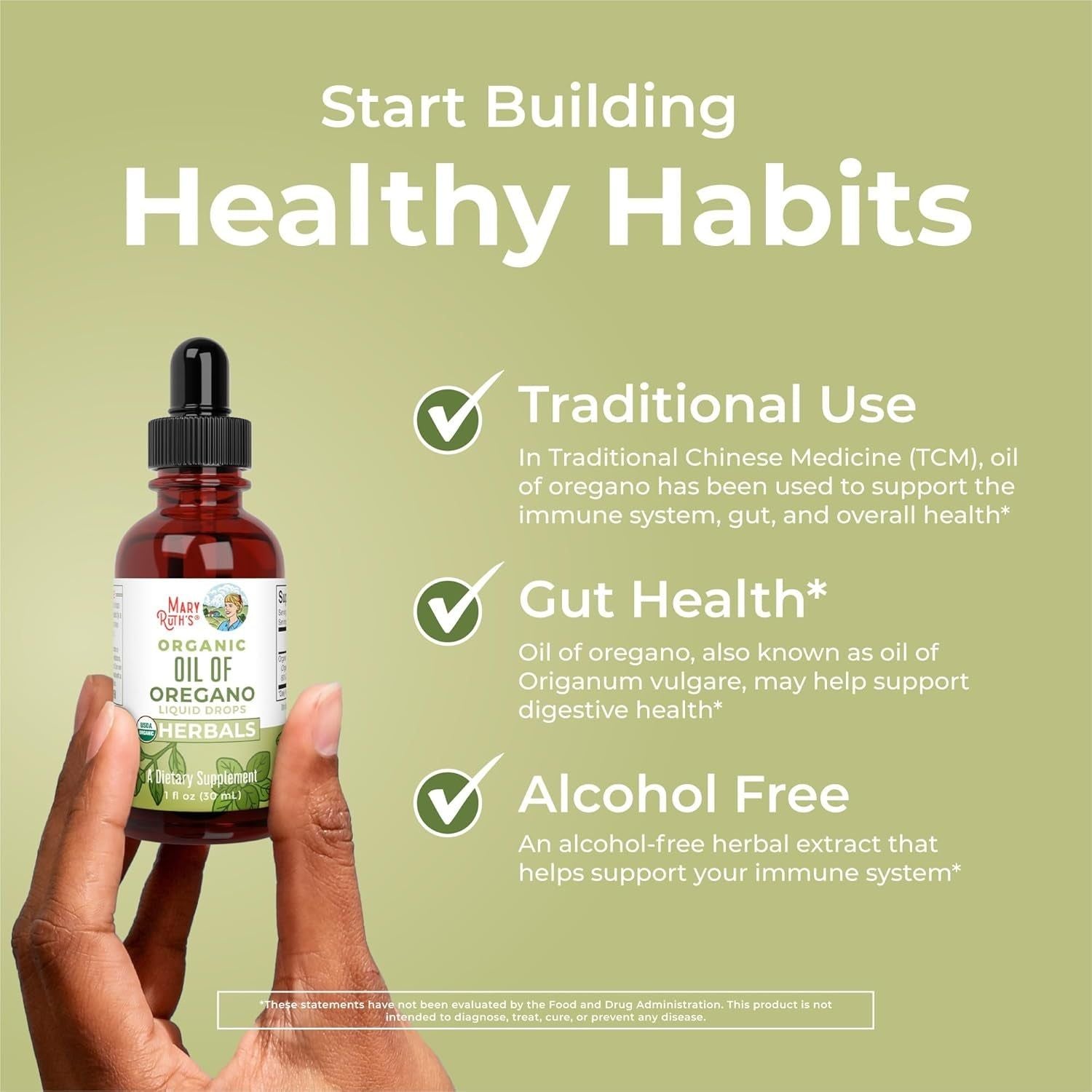 MaryRuth Organics Oil of Oregano Liquid Drops – 30ml | Immune & Gut Health Support