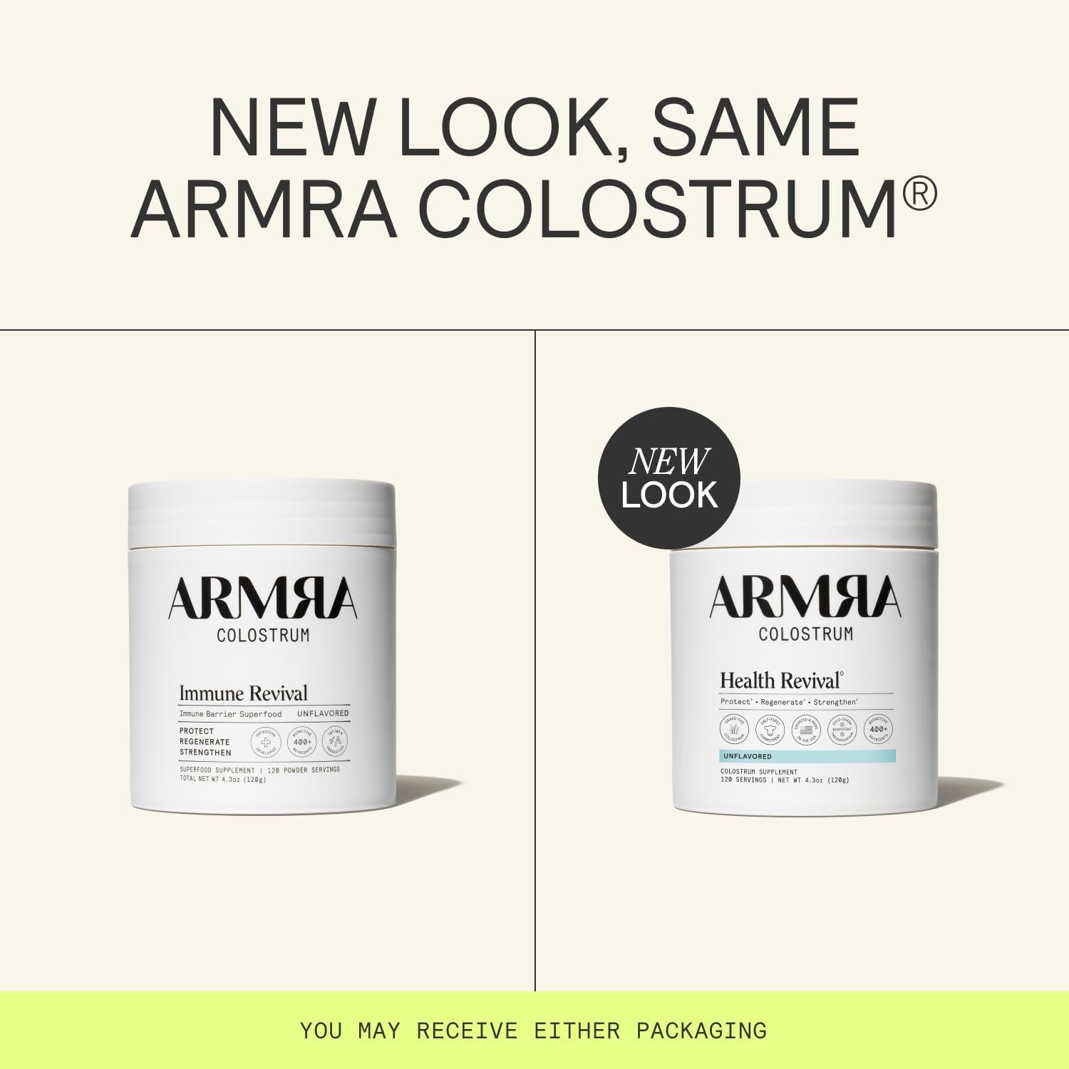 ARMRA Colostrum Powder Unflavored – Gut Health, Immunity & Skin Support | Bovine Colostrum Concentrate | 400+ Bioactives | Keto & Gluten Free | 120 Servings
