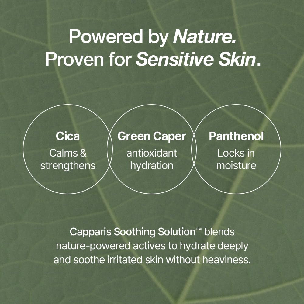 NATURAL DERMA PROJECT Green Caper Deep Hydration Cream (80Ml / 2.70 Fl Oz) Calming, Soothing, Panthenol, Hydrating for Sensitive and Dry Skin, Face Moisturizer, NDP