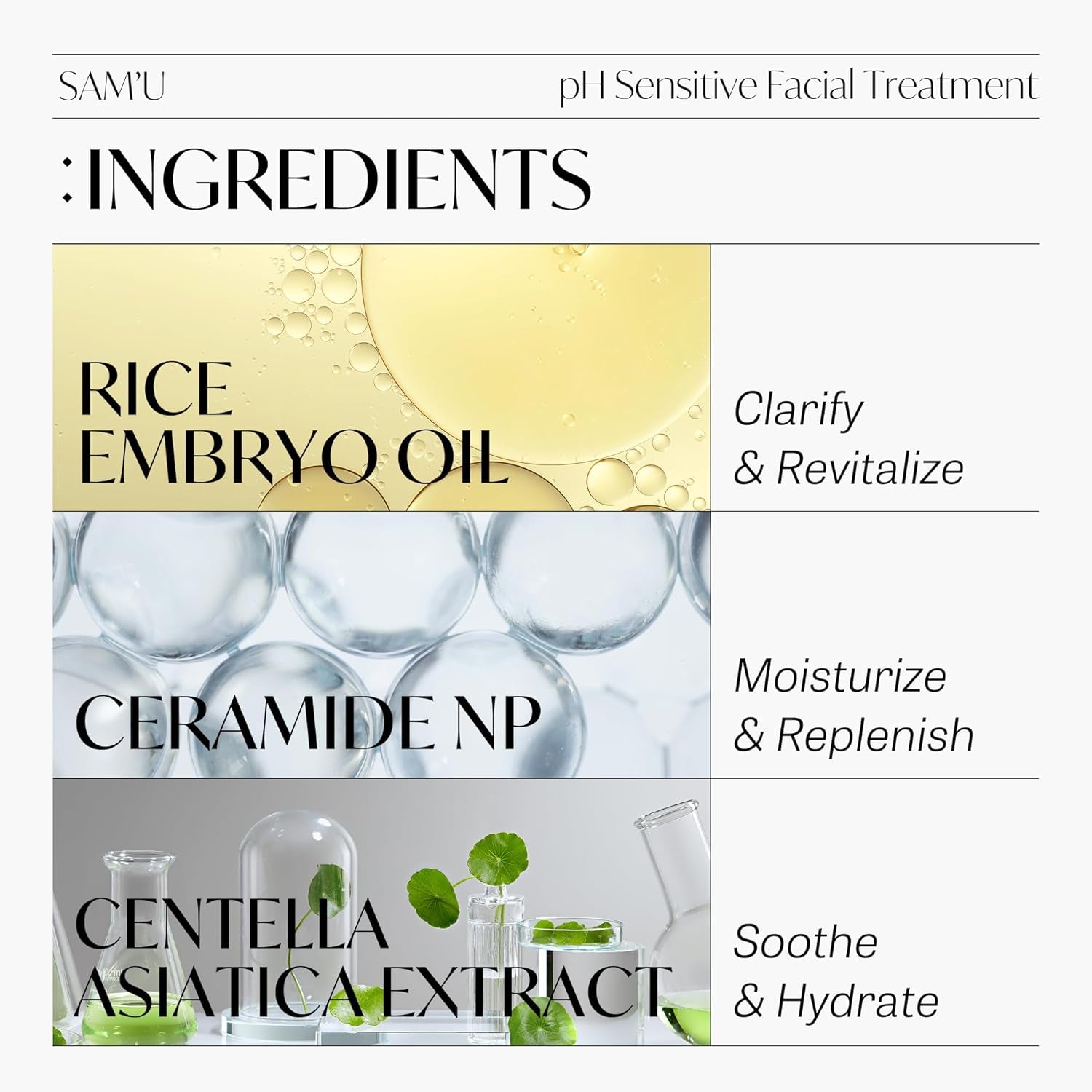 SAM'U pH Sensitive Facial Treatment – 50ml | Moisture-Sealing Barrier for Radiant, Balanced Skin