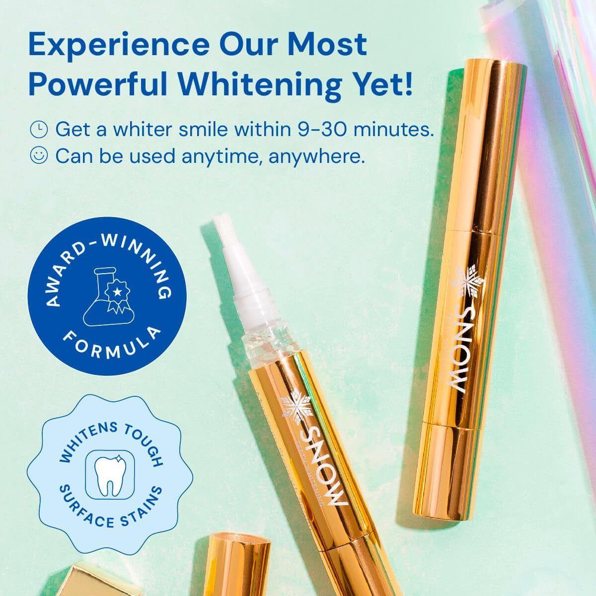 Snow Extra-Strength Teeth Whitening Serum – 2 Pack | Dual-Action Gel for Whiter Teeth in Minutes