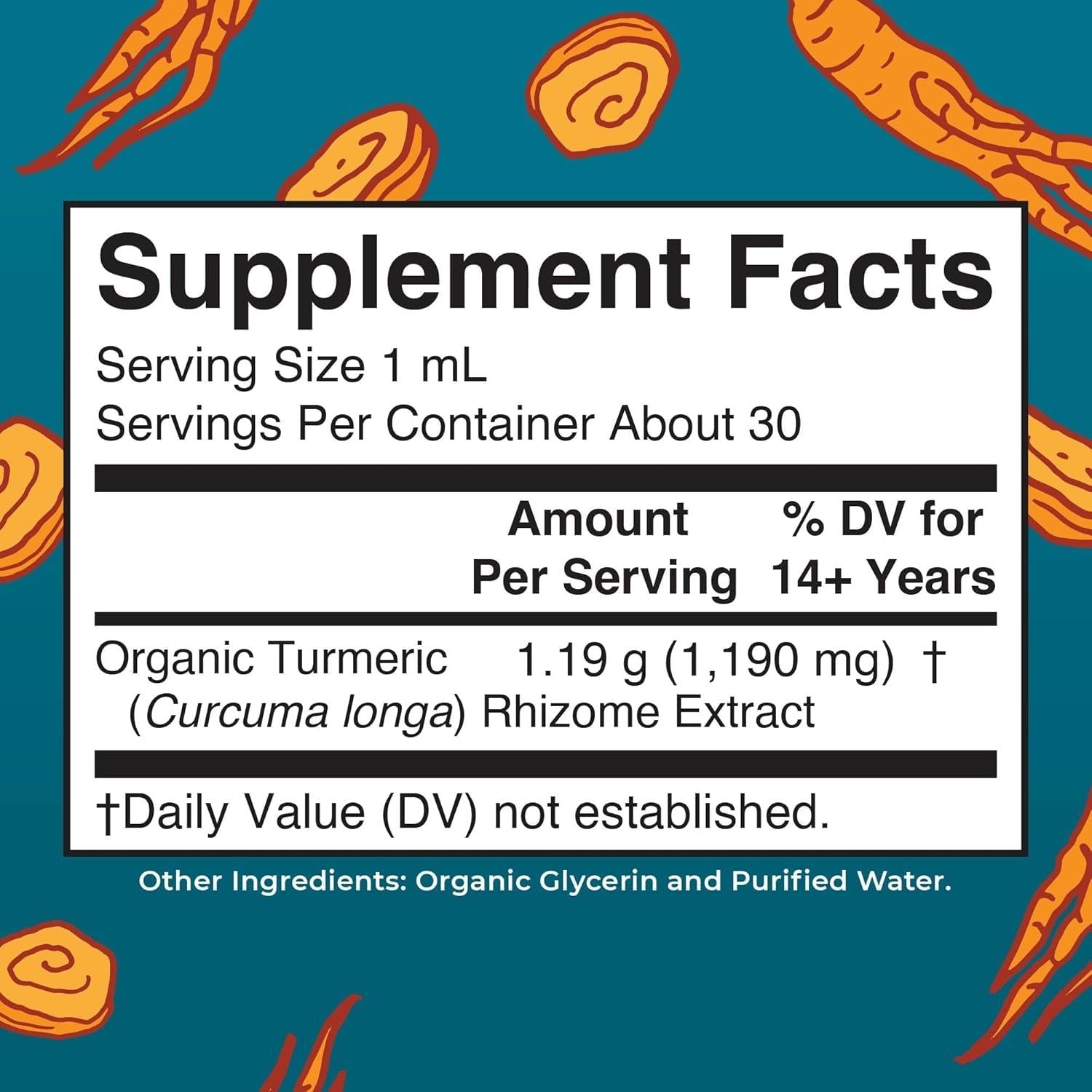 MaryRuth Organics Turmeric Liquid Extract – 30ml | Herbal Support for Immunity, Joints & Brain Health