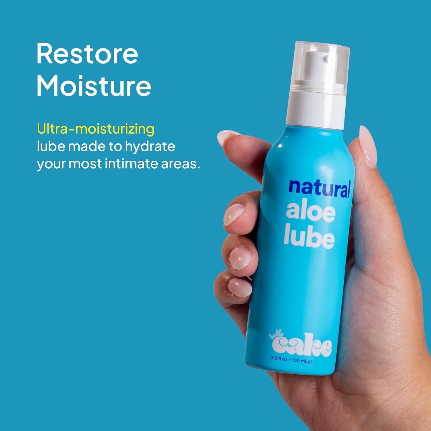 Cake Natural Aloe Lube – 100ml | pH-Balanced, Aloe-Based Personal Lubricant for Comfort & Hydration
