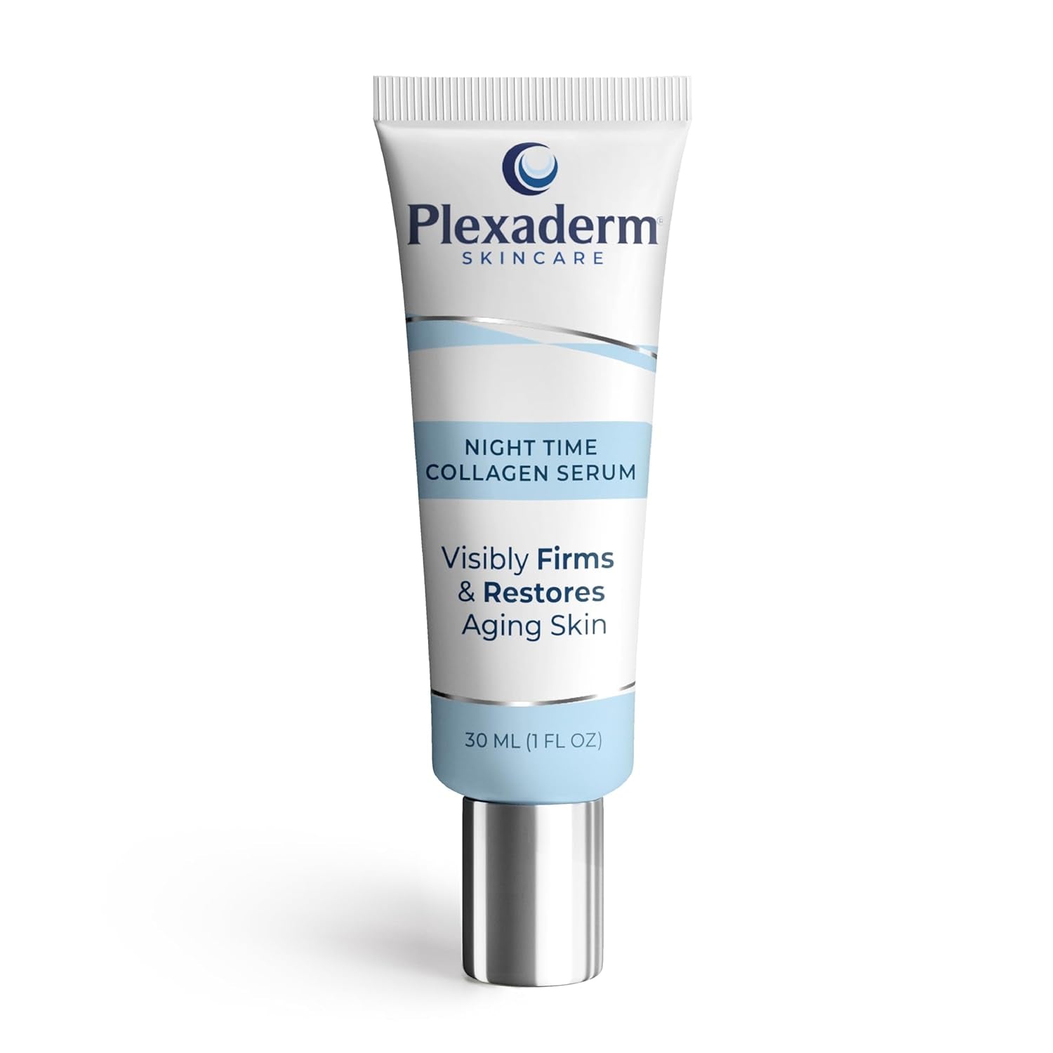 Plexaderm 30 Ml Night Time Collagen Serum for Firmer, Fuller, More Youthful Looking Skin, Anti-Aging Collagen & Peptide Serum, Best Collagen Serum for Women & Men, Paraben-Free, Developed in the USA