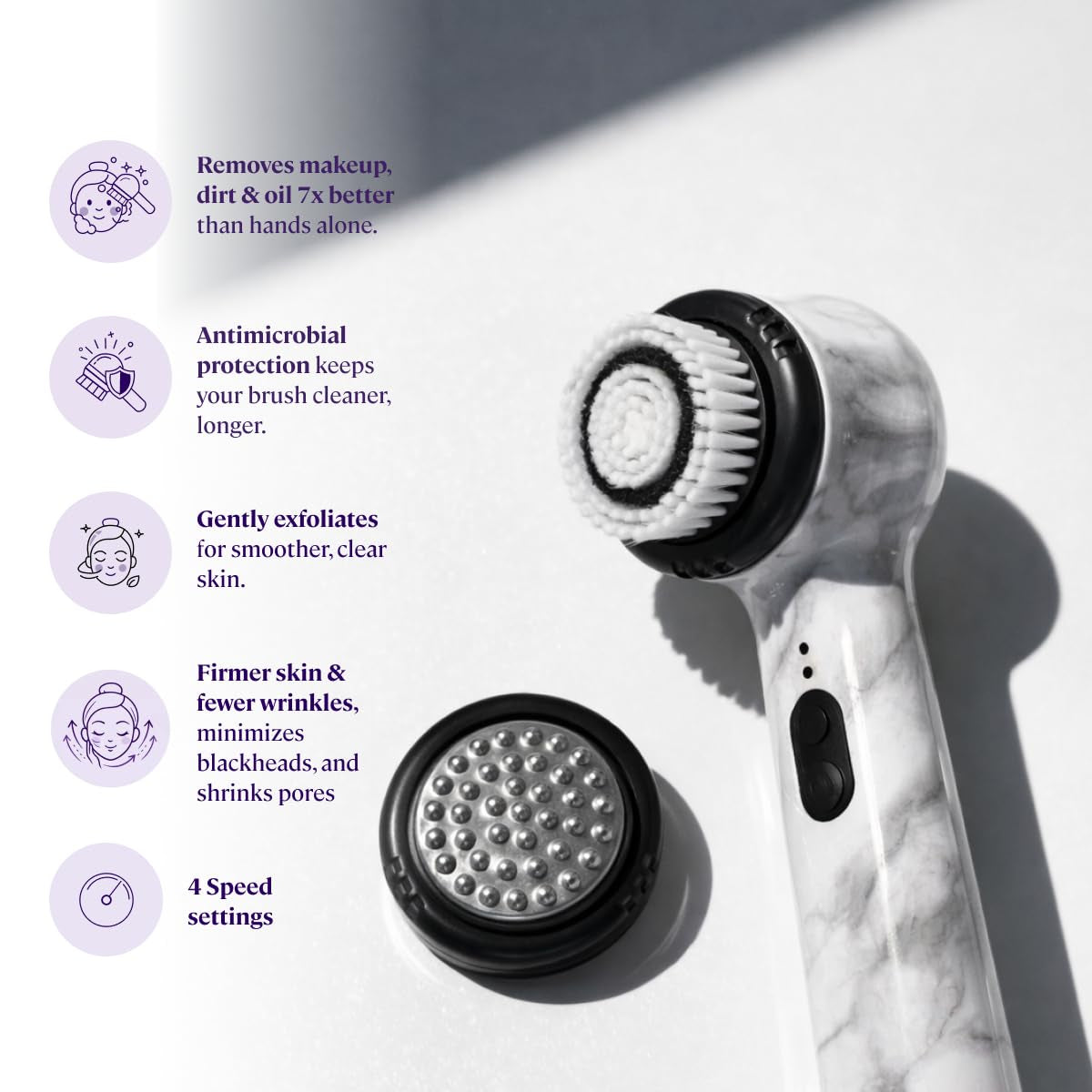 Michael Todd Beauty Soniclear Allure 2026 Reader’S Choice Award Winner Facial Cleansing + Exfoliation Brush System with Antimicrobial Protected Bristles, 4 Speeds, Serum Infusion Head + Travel Case