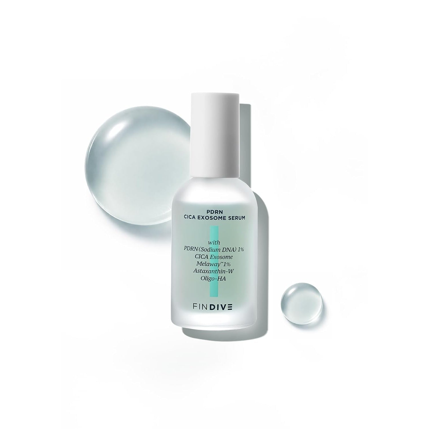 FINDIVE Official PDRN Cica Exosome Serum, 1% PDRN (Sodium DNA), 1,000 Ppm Cica Exosome, Marine Collagen, Skin Soothing, Skin Regeneration, Korean Skincare (1.69 Fl Oz)