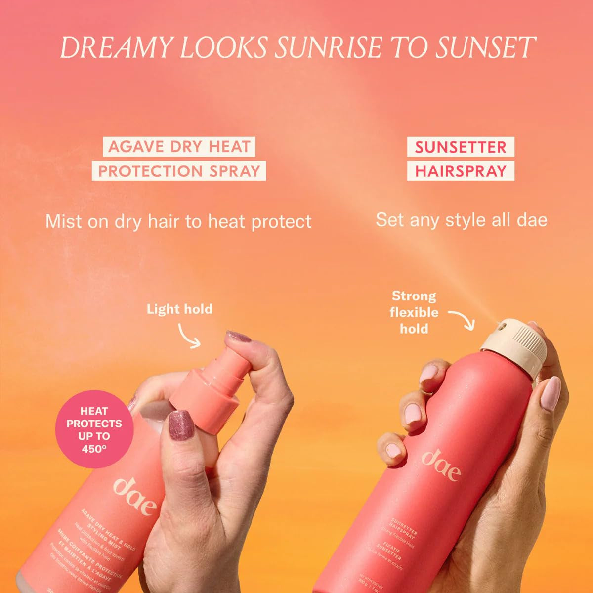 DAE Agave Dry Heat Protection Spray - Protects, Controls Frizz, Light Hold (5 Oz.)