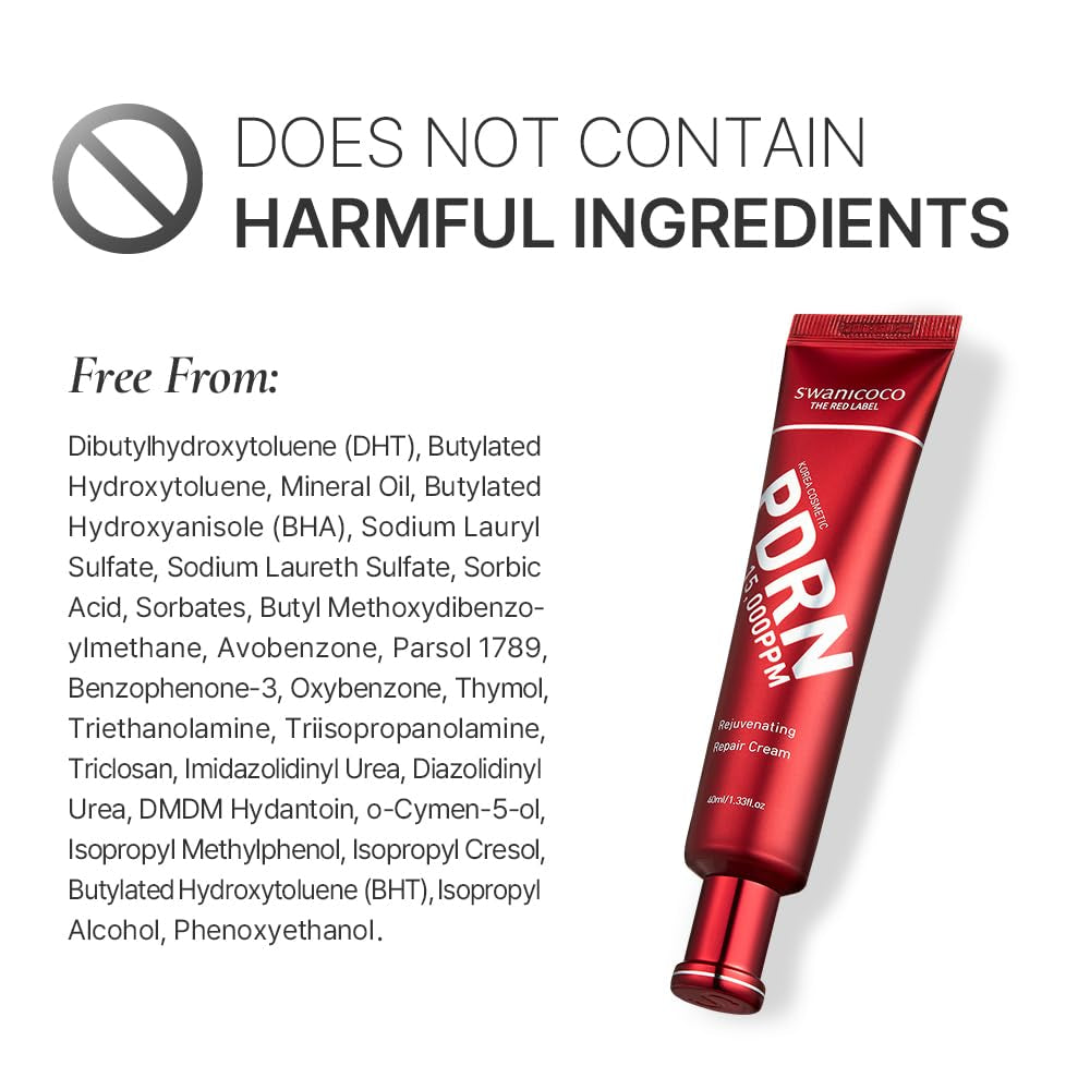 SWANICOCO Premium PDRN Recovery Cream, 15,000Ppm High-Concentrate Salmon DNA, Cica Exosome, Bakuchiol for Advanced Firming, Deep Hydrating Korean Skincare, Beach Vacation Essentials 40Ml/1.35 Fl Oz,