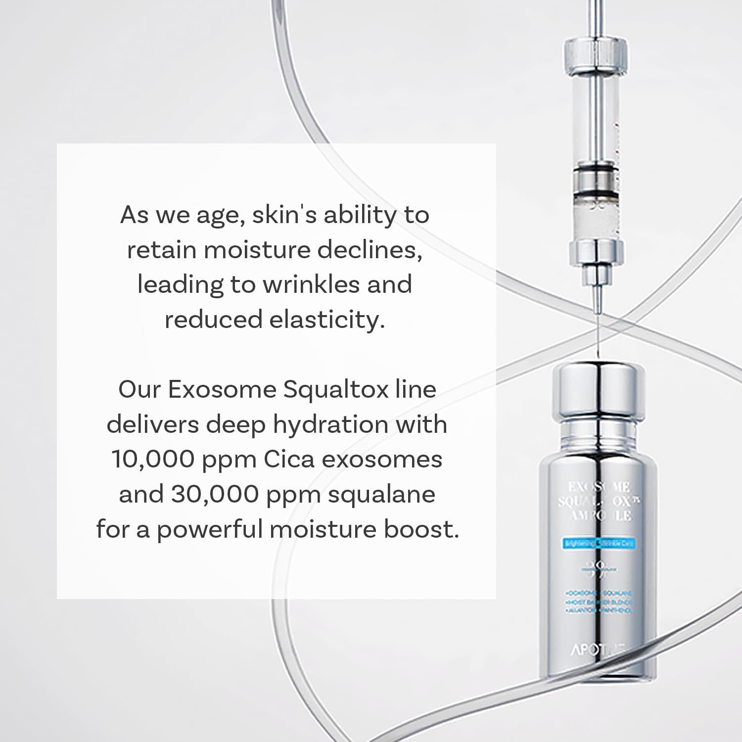 Exosome Squal-Tox 3% Ampoule 1.01 Fl Oz (30Ml) – Intense Hydration, Skin Renewal, Brightening & Anti-Wrinkle Care with Exosome Technology and Niacinamide