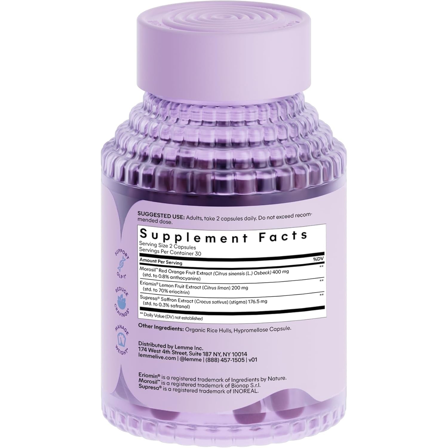 GLP-1 Daily Support, Clinically Studied Ingredients to Reduce Hunger & Cravings, Promote GLP-1 Production, Support Fat Loss and Weight Management, 1 Month Supply (60 Capsules)