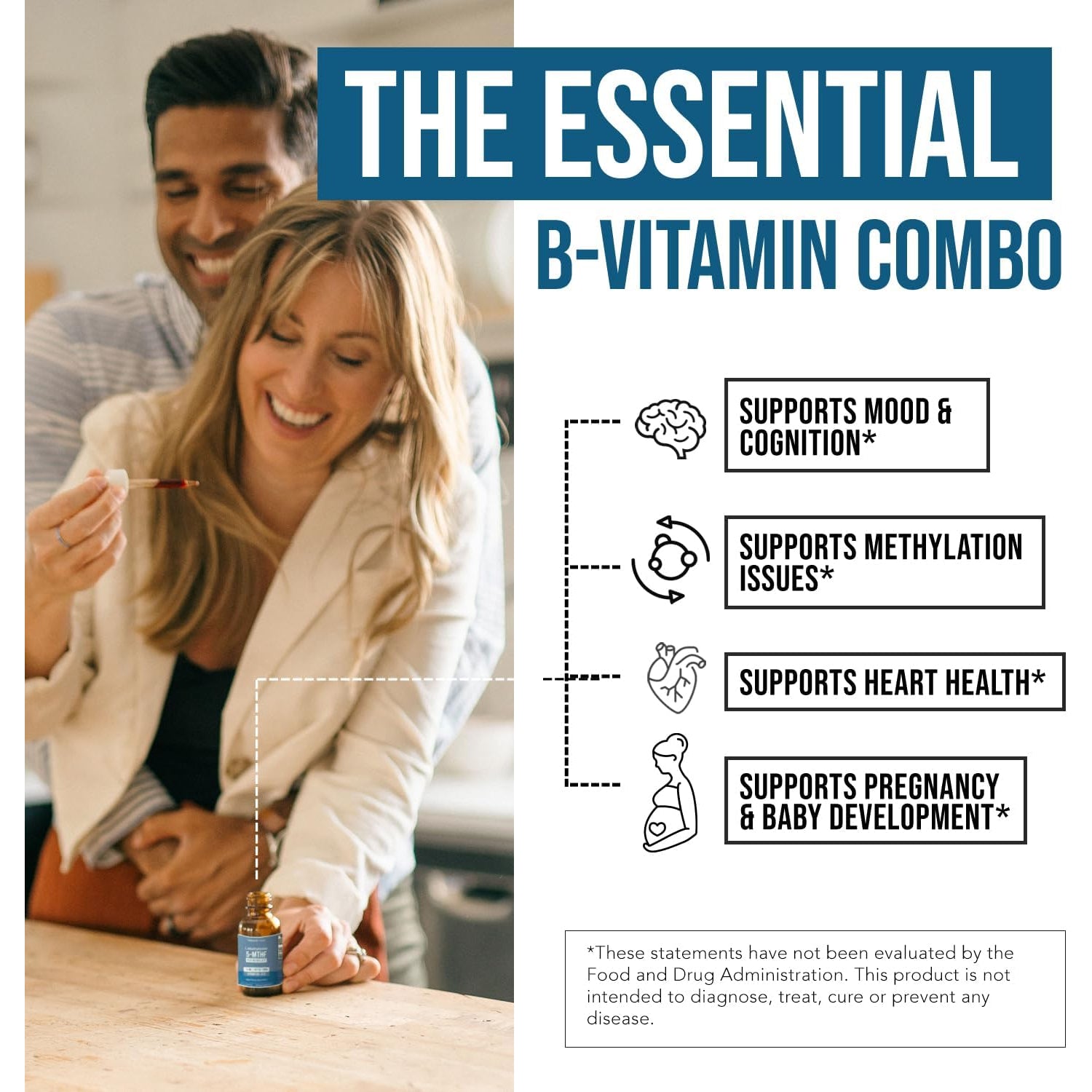 L Methyl Folate 15Mg plus Methyl B12 Cofactor – Organic Berry Flavor, High Potency Liquid Sublingual Active 5-MTHF Form - Supports Mood, Methylation, Cognition – Bioactive Forms Vitamin B9 & B12 (1Oz)