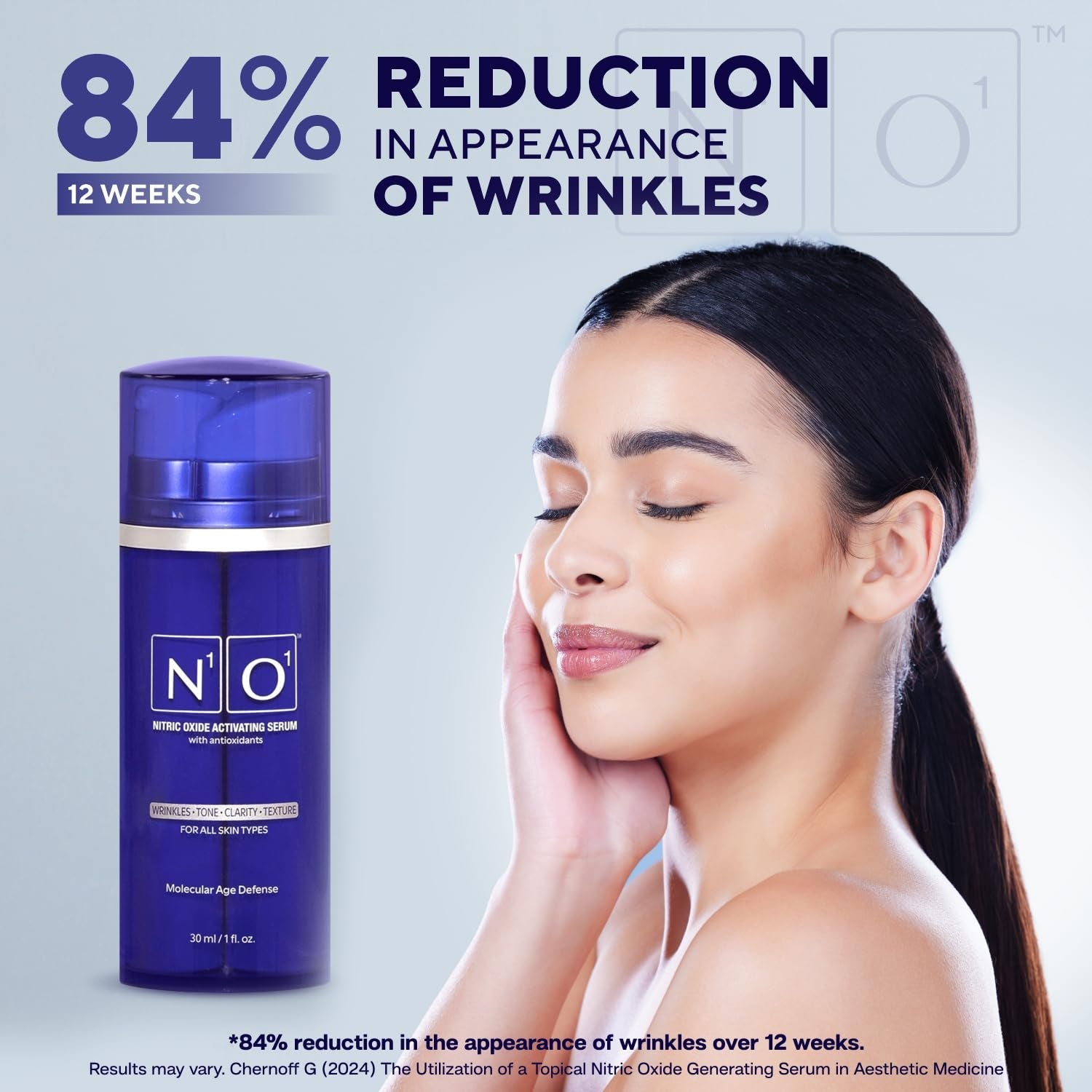 N1O1 Nitric Oxide Activating Serum with Antioxidants – 30ml | Clinically Proven Anti-Aging & Brightening Vitamin C Serum