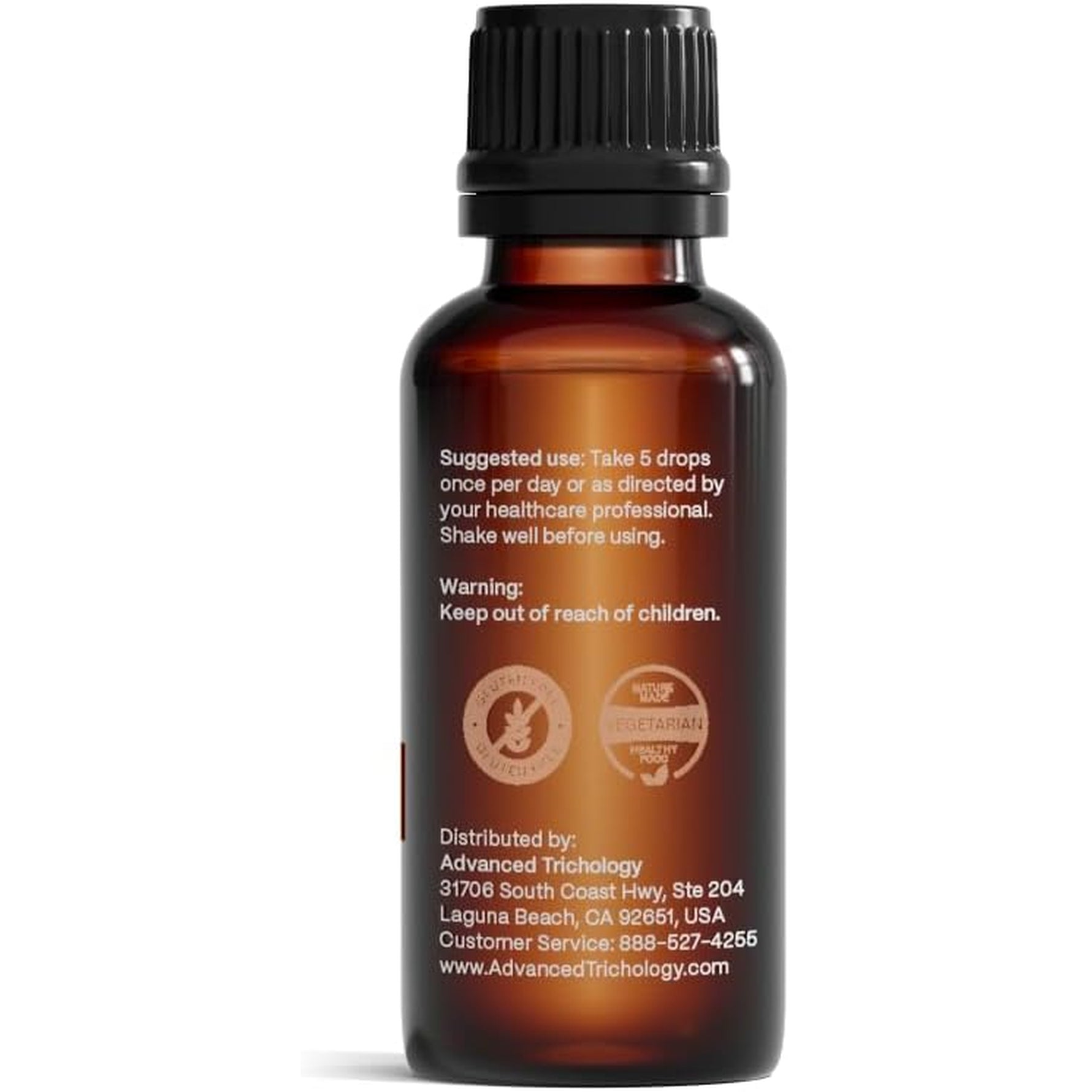 Advanced Trichology Vegetarian Liquid Vitamin D3 + K2 – 5000 IU High Absorption – 1000 IU per Drop – 6 Month Supply – Gluten Free 365 Vitamin D3 + K2 – 1 Fluid Ounce (Pack of 1)