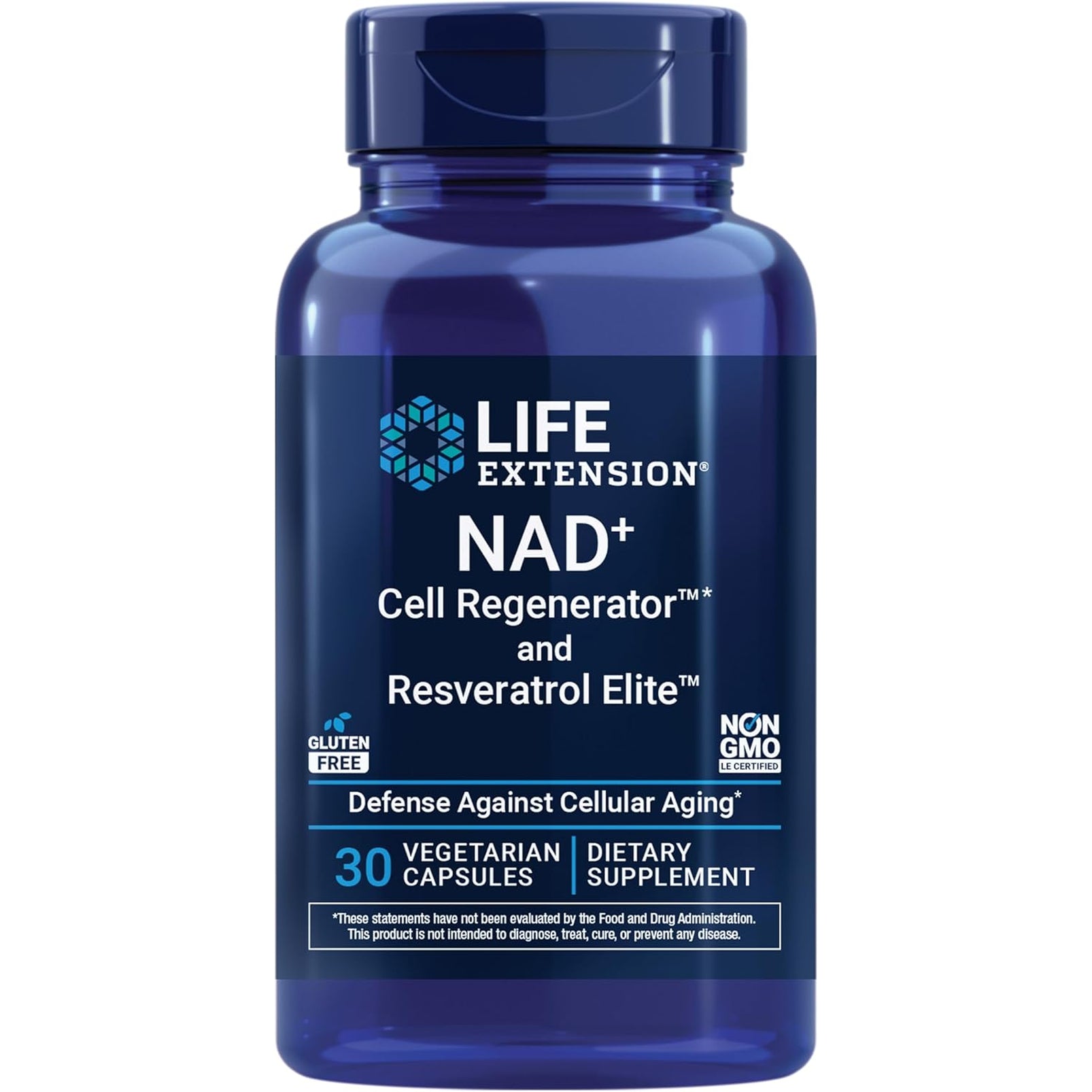 Life Extension NAD+ Cell Regenerator & Resveratrol Elite – Nicotinamide Riboside, Quercetin & Fisetin for Healthy Ageing & Heart Health | 30 Capsules