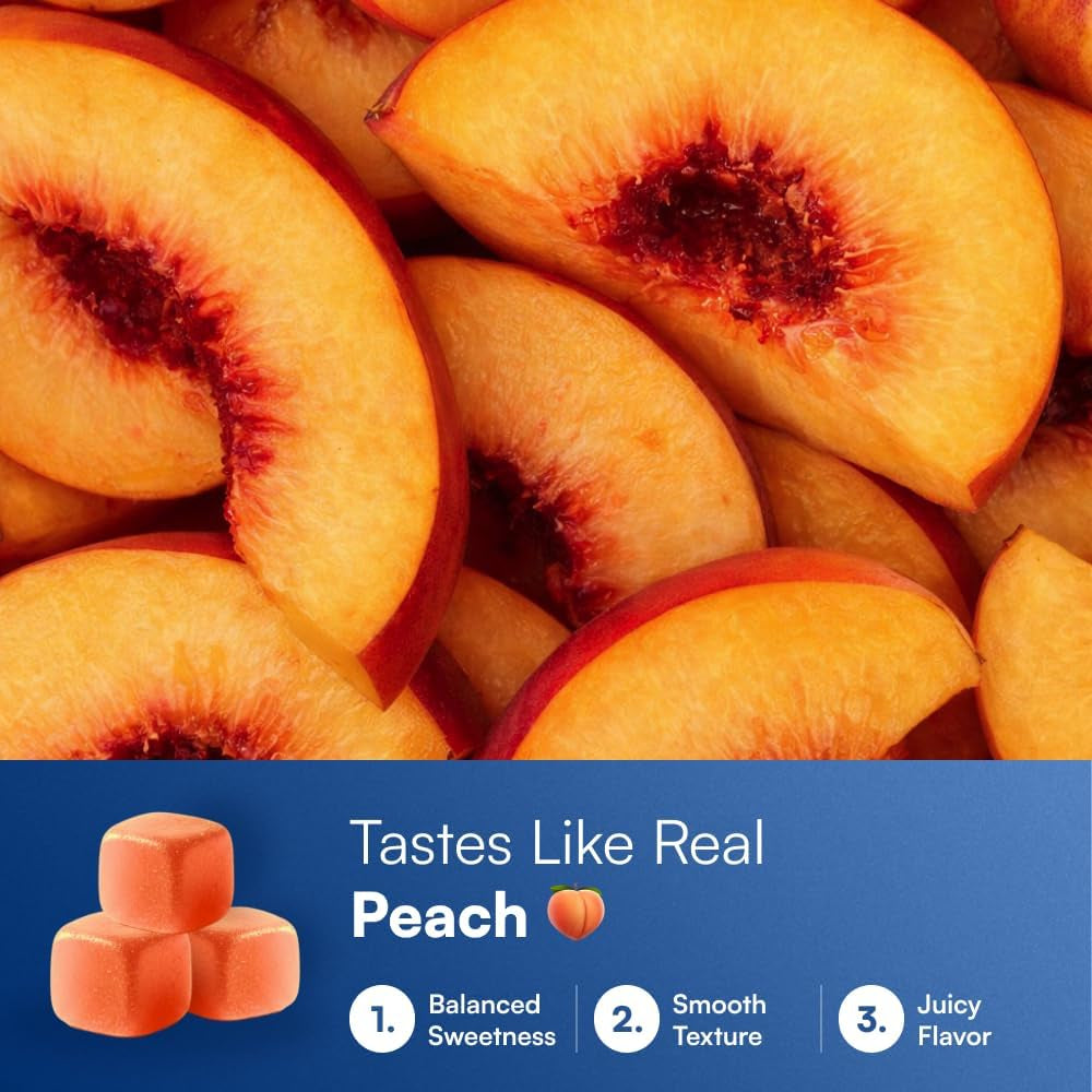 Creatine Monohydrate Gummies - Supports Muscle Growth, Recovery & Brain Function - Convenient & Easy to Take - Great Tasting Peach Flavor - 1G per Gummy, Low Sugar - 90 Count