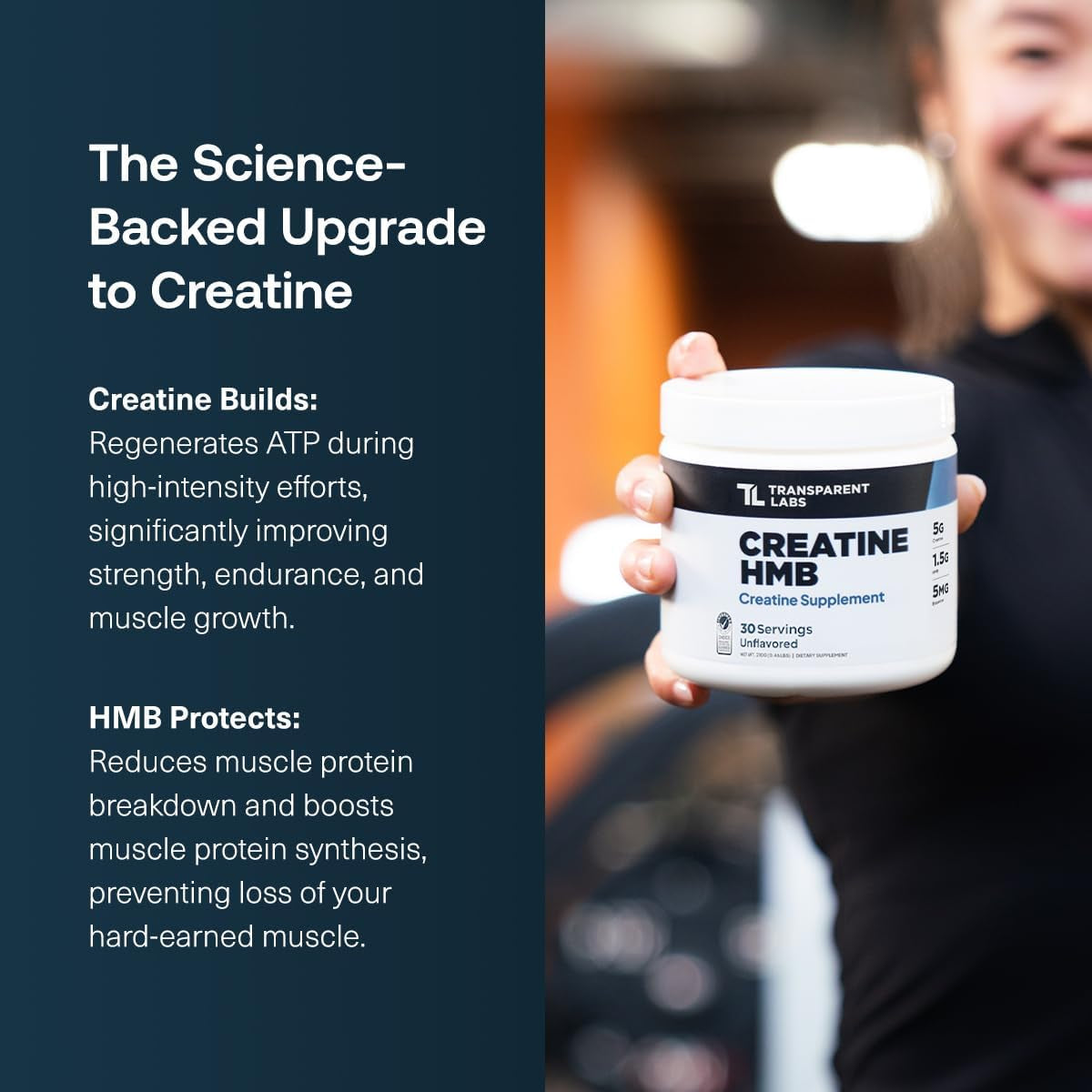 Transparent Labs Creatine HMB Creatine Monohydrate Powder - 30 Servings, Strawberry Lemonade