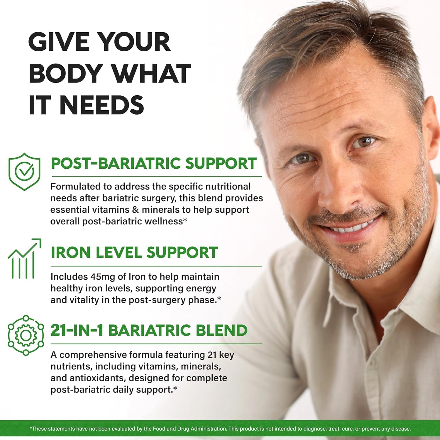 NUTRAHARMONY Bariatric Multivitamin — All-in-One Post-Surgery Supplement | Comprehensive Nutrient Support for Bariatric Patients