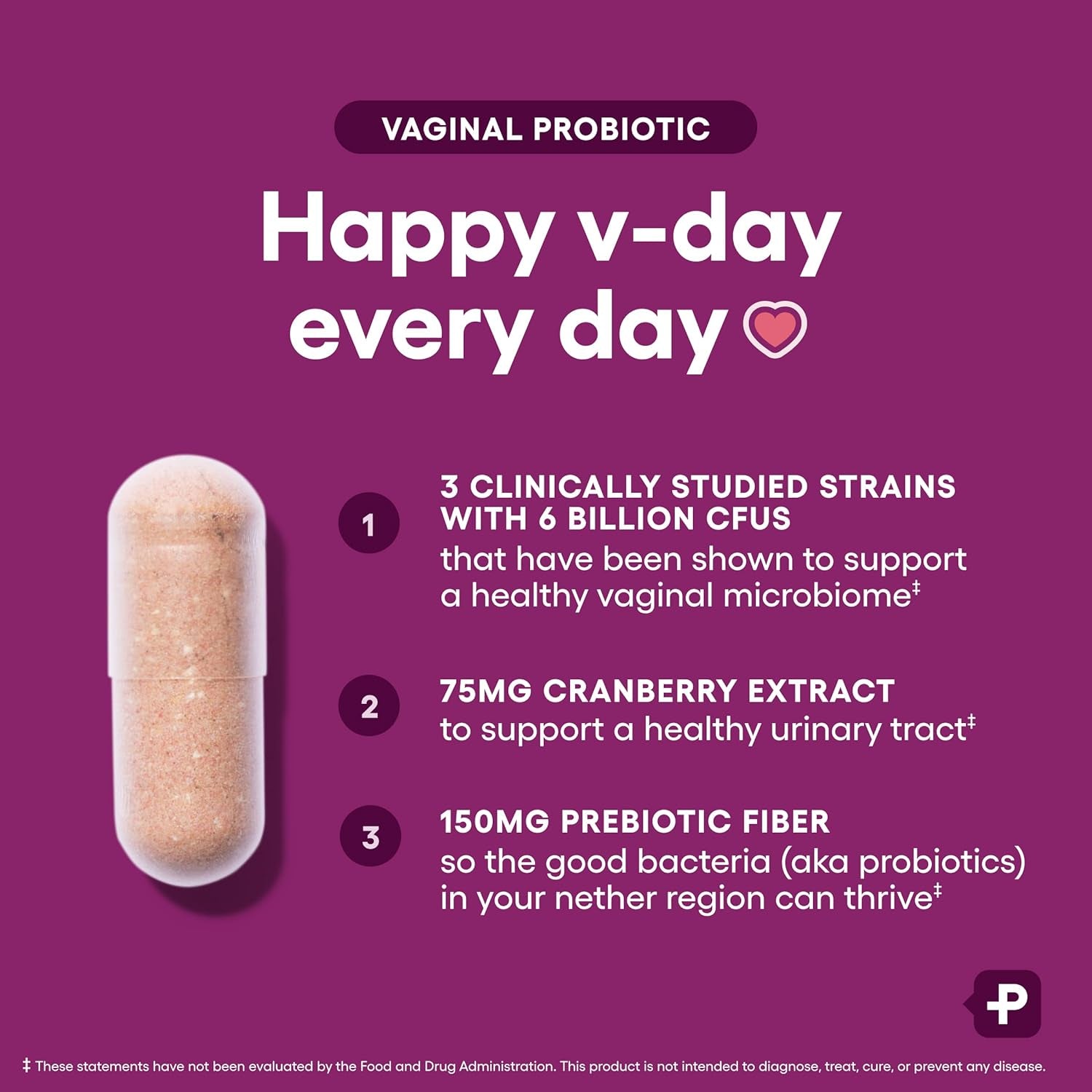 Physician's Choice Vaginal Probiotics – 6 Billion CFU, Cranberry & Prebiotics for pH Balance & Feminine Health | 60 Capsules