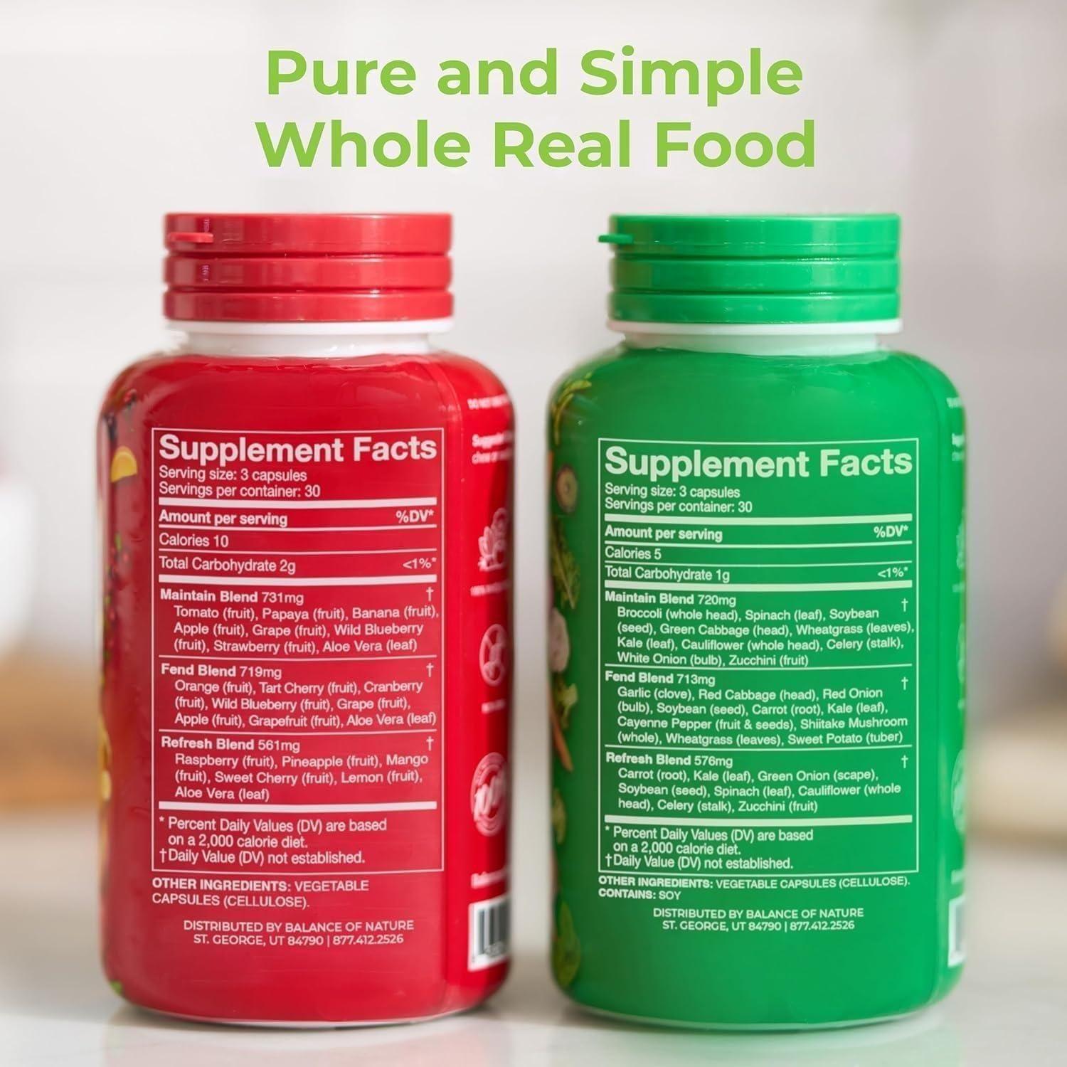 Balance of Nature Fruits and Veggies - Whole Food Supplement - 90 Capsules Each (2 Pack) - Glam Global UKBalance of Nature