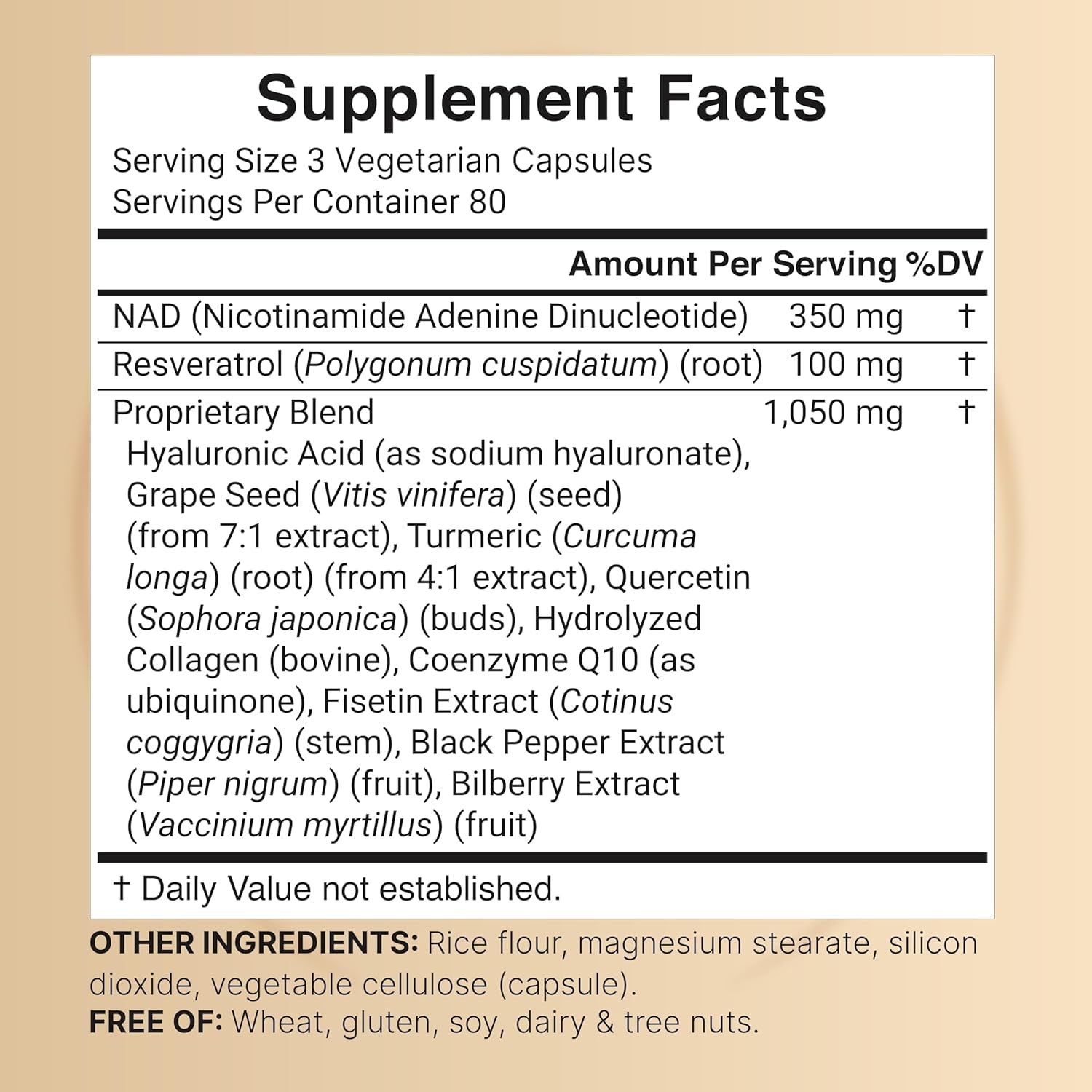 Naturebell NAD+ 11-in-1 Complex – 1500mg NMN Alternative with Resveratrol, CoQ10 & Fisetin for Cellular Energy & Healthy Ageing | 240 Capsules