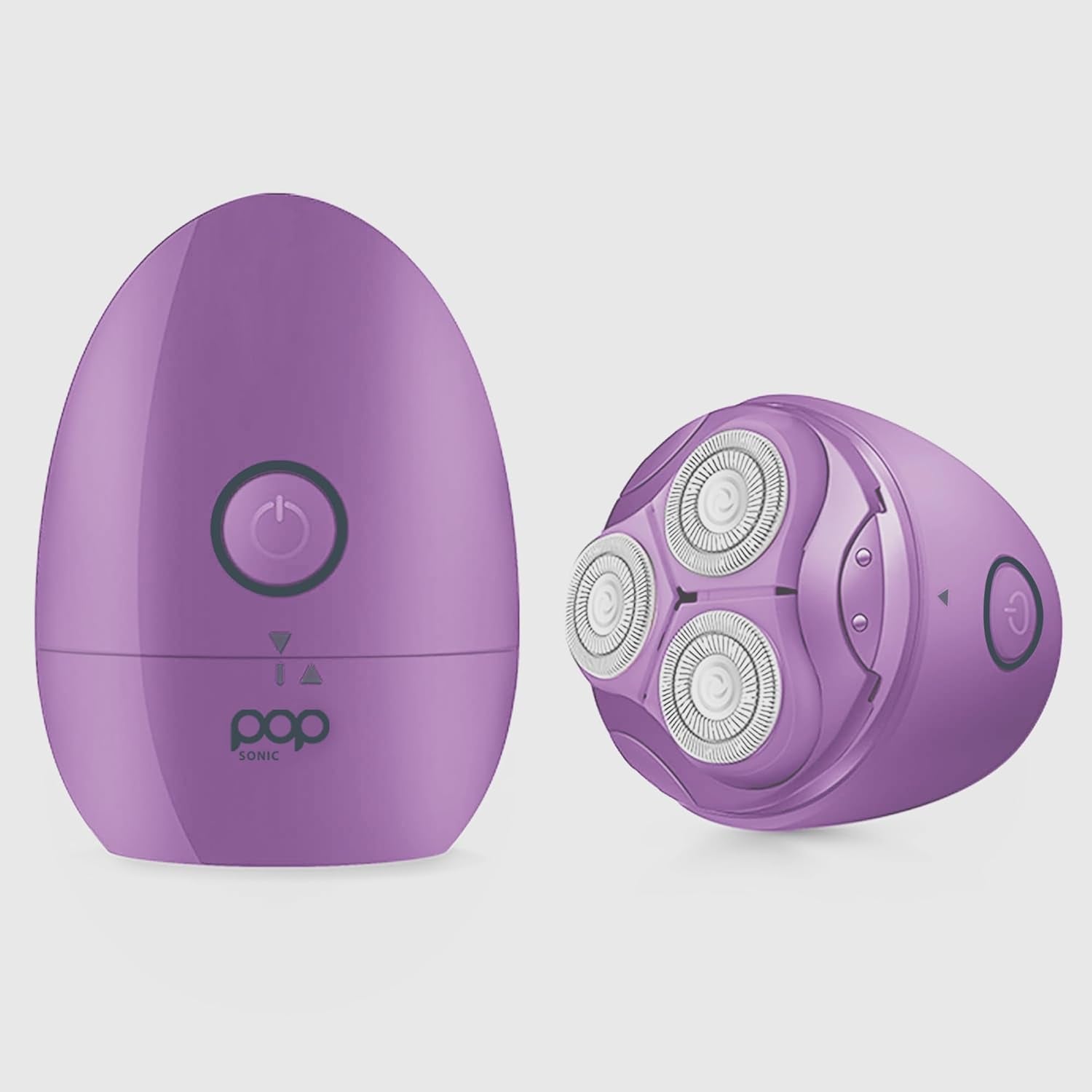 Pop Sonic Moon Shaver (Lavender) | Ergonomic 3-Head Rotary Shaver for Silky Smooth Skin