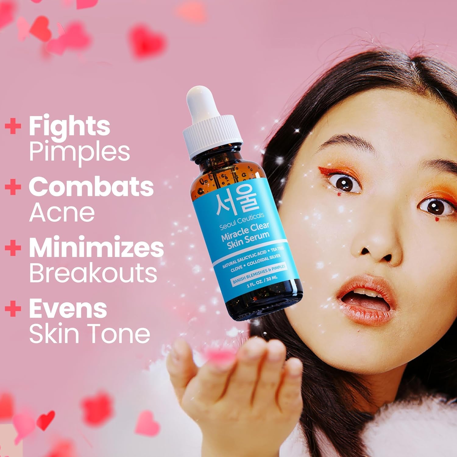 SeoulCeuticals Korean Acne Serum – Salicylic Acid, Tea Tree & Clove for Acne-Prone Skin & Even Skin Tone | 30ml | K-Beauty