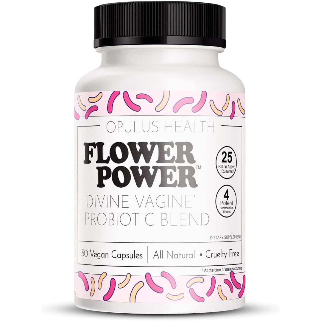 Flower Power Divine Feminine Wellness Capsules – Daily Herbal & Probiotic Blend for Women's Balance & Wellbeing | 30 Capsules
