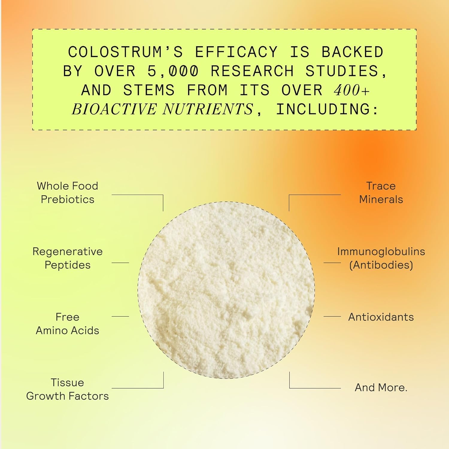 ARMRA Colostrum Powder Unflavored – Gut Health, Immunity & Skin Support | Bovine Colostrum Concentrate | 400+ Bioactives | Keto & Gluten Free | 120 Servings