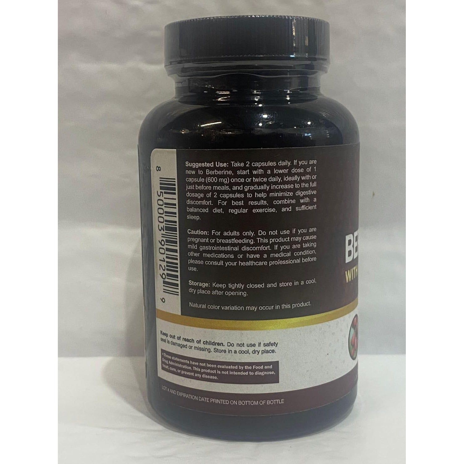 Nutriflair Berberine Hcl 1200Mg, 120 Capsules - plus Ceylon Cinnamon, Berberine HCI Root Supplements Pills - Made in USA