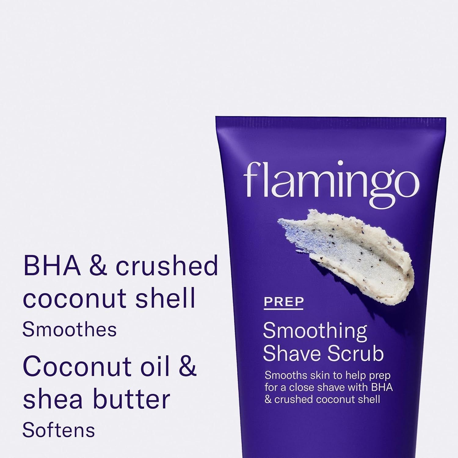 Flamingo Shaving Prep & Post-Care Set – Glow Shave Collection | Exfoliating Scrub & Soothing Serum
