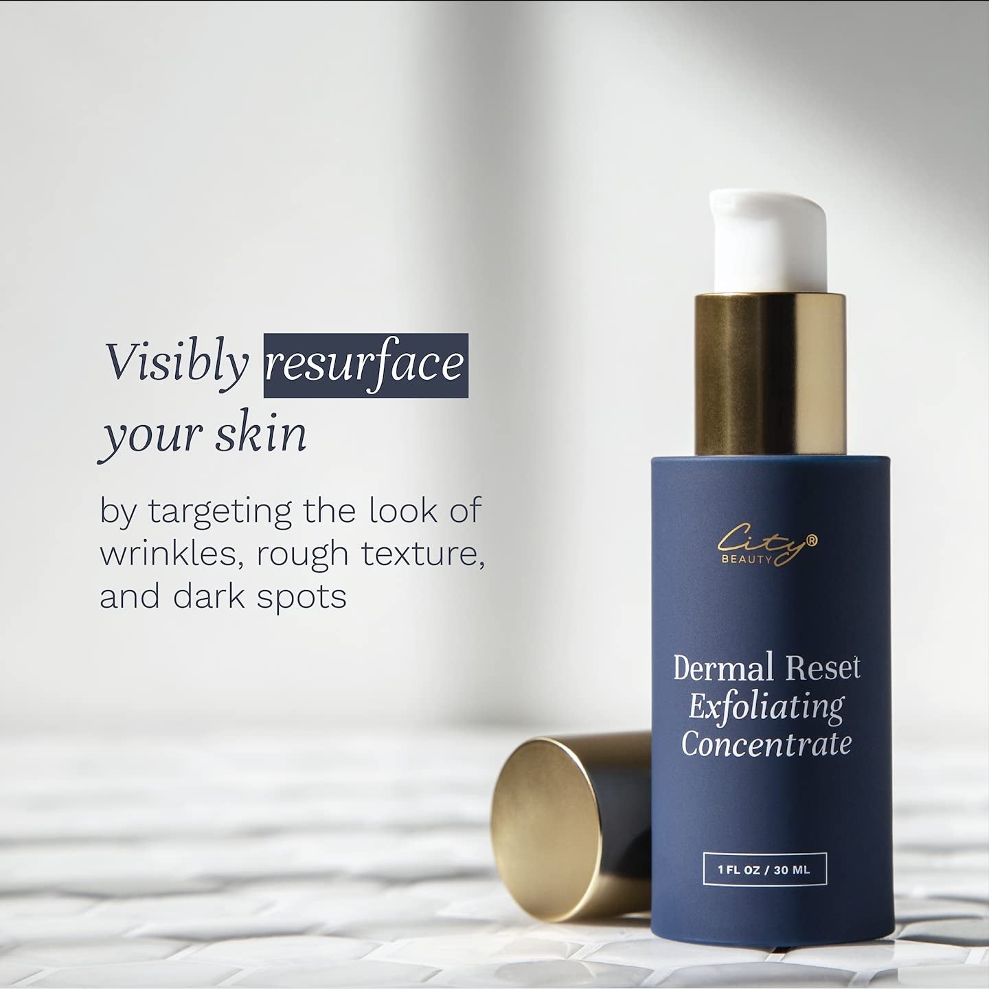 City Beauty Dermal Reset Exfoliating Concentrate – 30ml | Brightens, Firms & Smooths Skin Texture