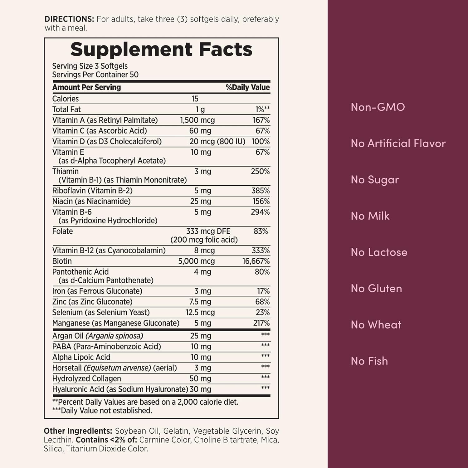 Nature’s Bounty Extra Strength Hair, Skin & Nails – 150 Softgels | Biotin + Antioxidants for Radiant Beauty from Within