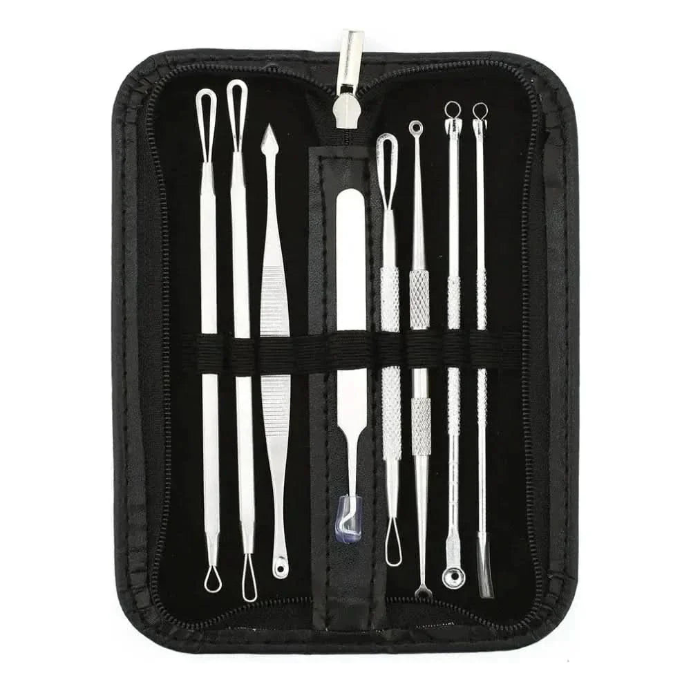 8 - Piece Stainless Steel Blackhead & Acne Remover Set - Glam Global UKGlam Global UK